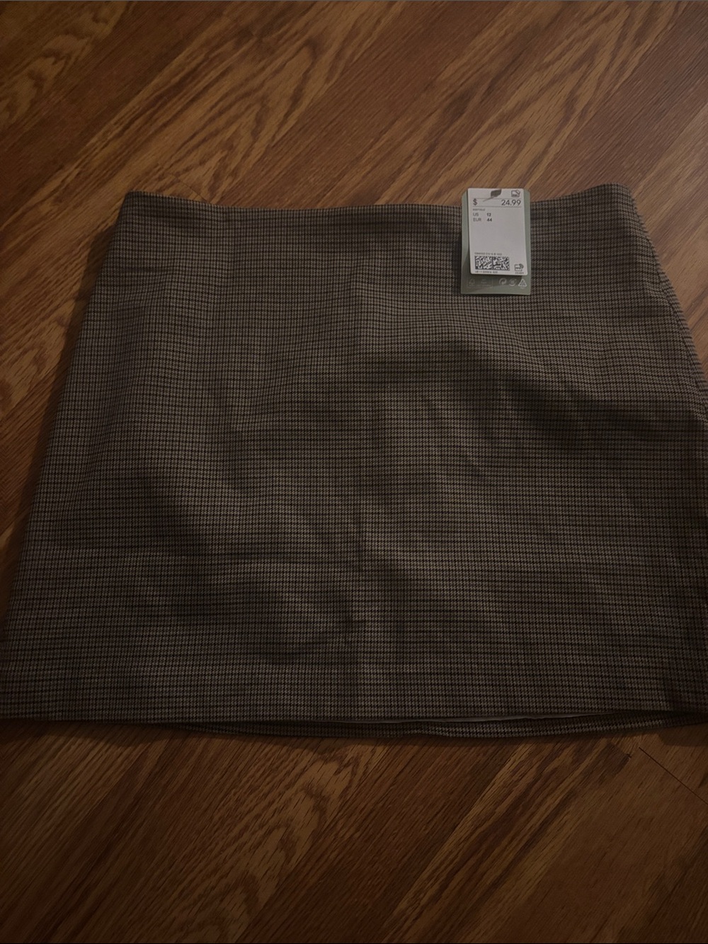 H&M Women’s Brown Plaid Mini Skirt